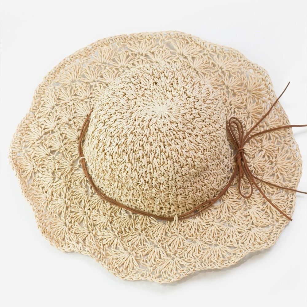 Hat Floppy Wide - Chapeau de paille tressé à la