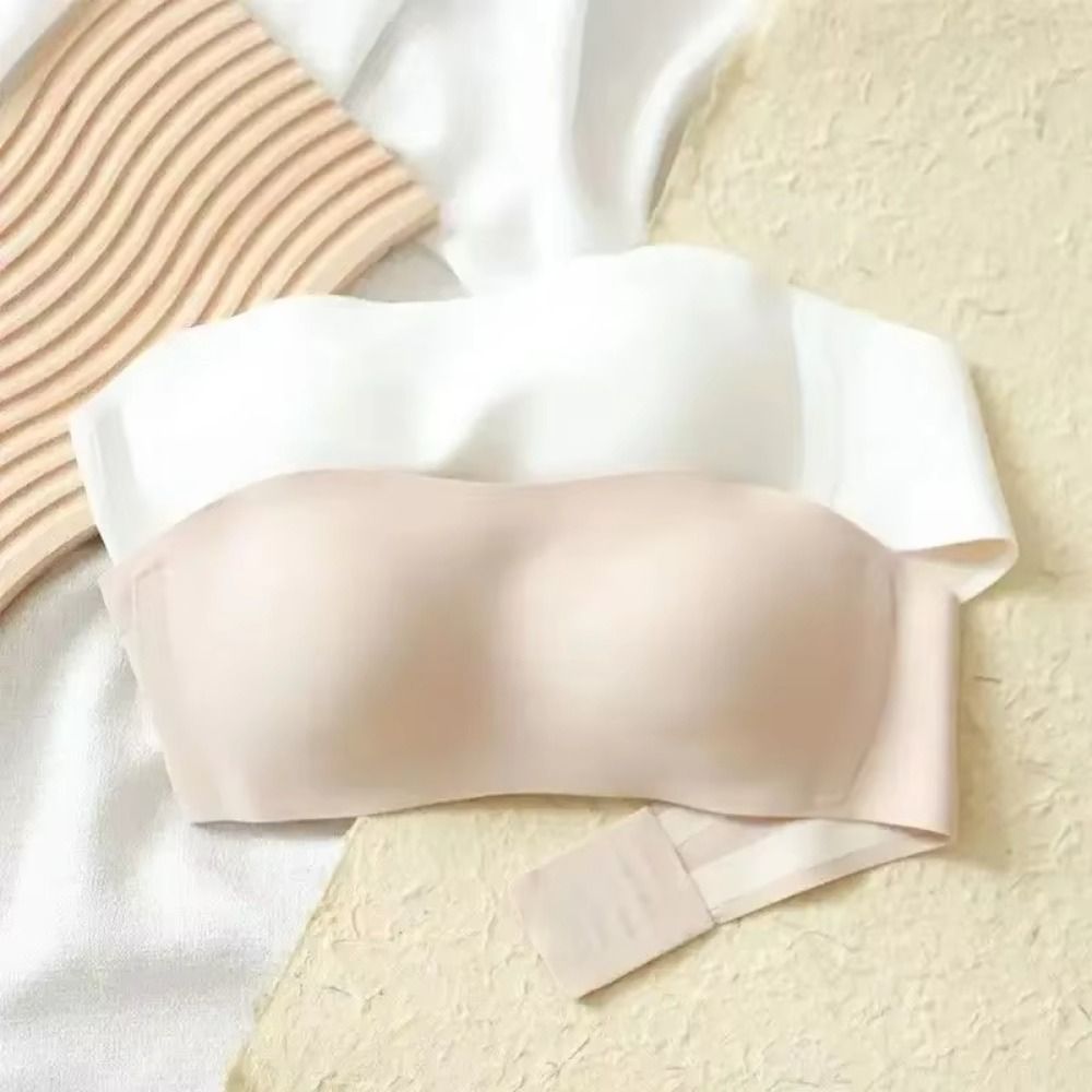 Bralette Triangle Set - Soutien-gorge enveloppé sans bretelles, couleur unie,