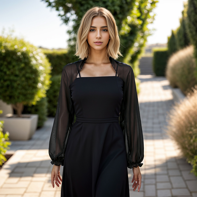 Blouse Off Shoulder - Châle en mousseline de soie de