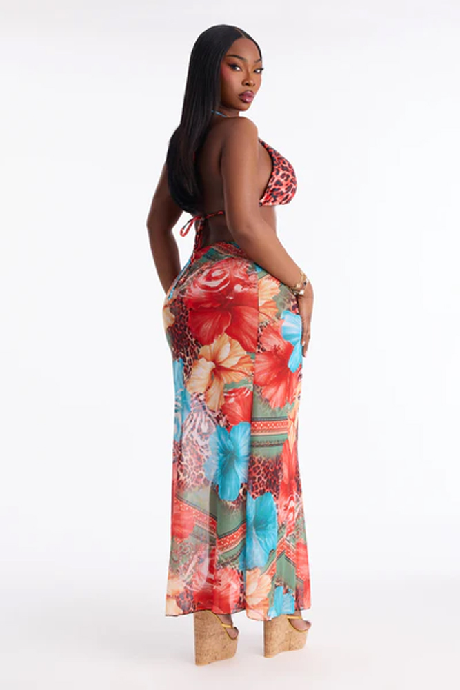 Robe longue maxi bohème floral - Maxi Dress Halter avis et prix