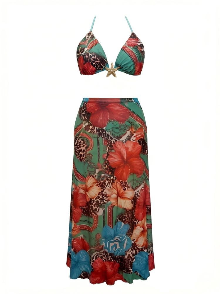 Robe longue maxi bohème floral - Maxi Dress Halter avis et prix