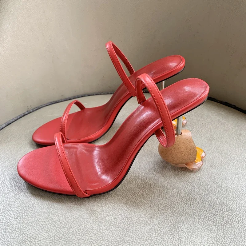 Sandales d'été à lanières bout - Sandal Strappy Heeled avis et prix
