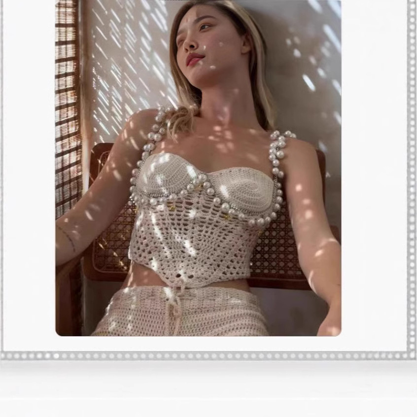Ensemble deux pièces Sexy pour - Crop Top Crochet avis et prix