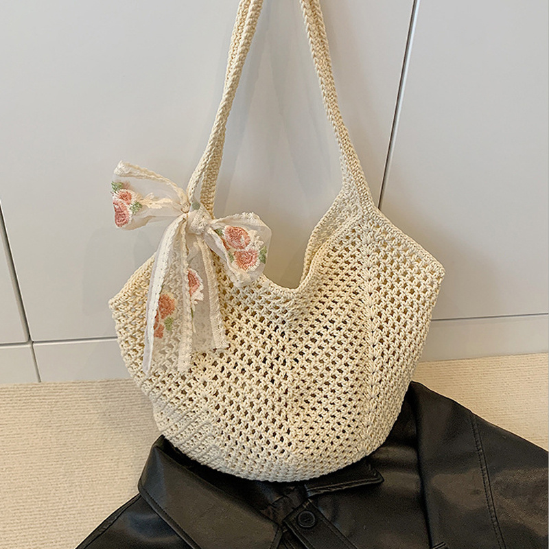 Sac fourre-tout d'été en dente - Crochet Bag Raffia avis et prix
