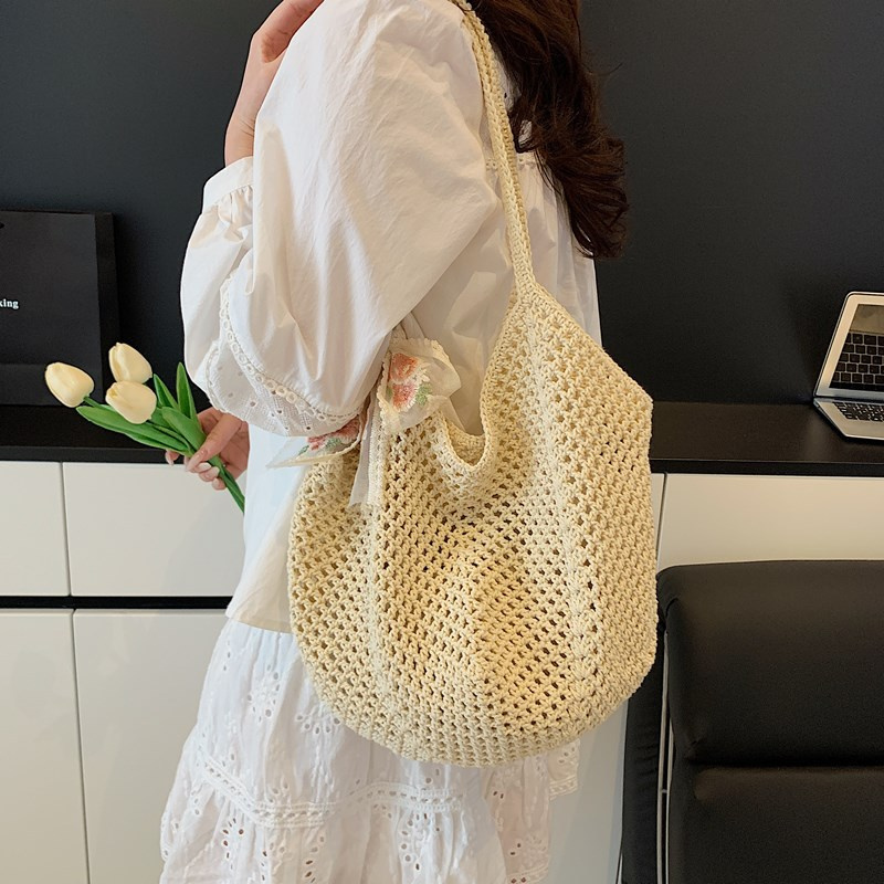 Sac fourre-tout d'été en dente - Crochet Bag Raffia avis et prix