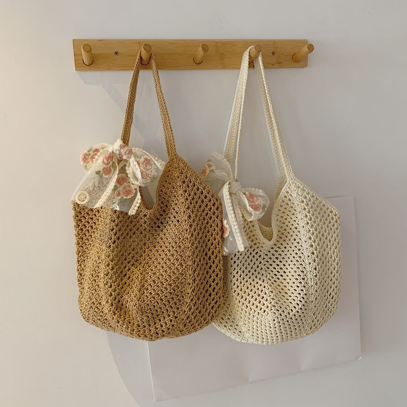Sac fourre-tout d'été en dente - Crochet Bag Raffia avis et prix