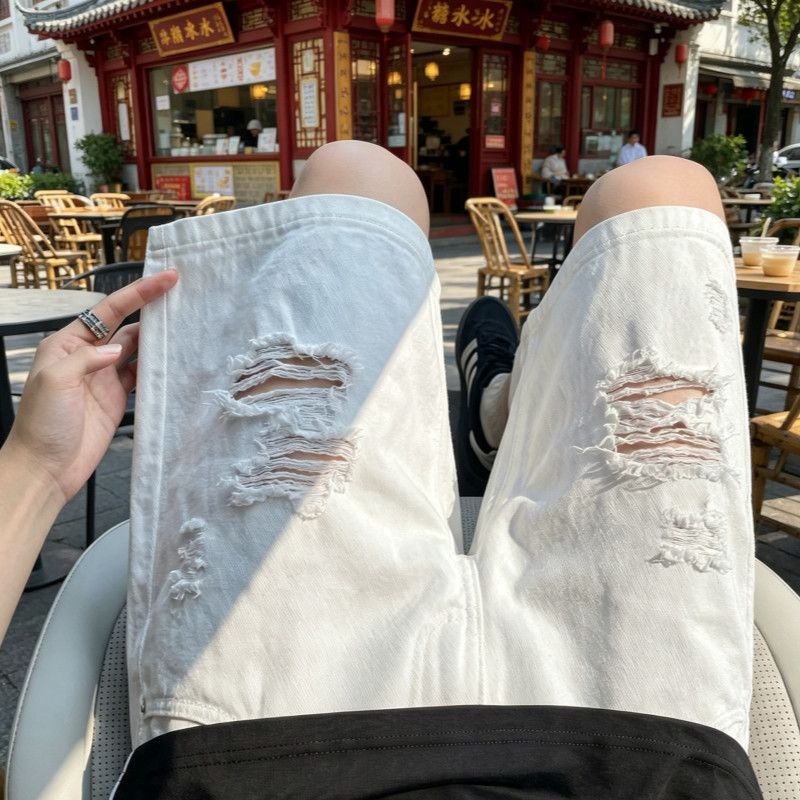 Shorts en jean déchirés et eff - Shorts Denim Frayed avis et prix
