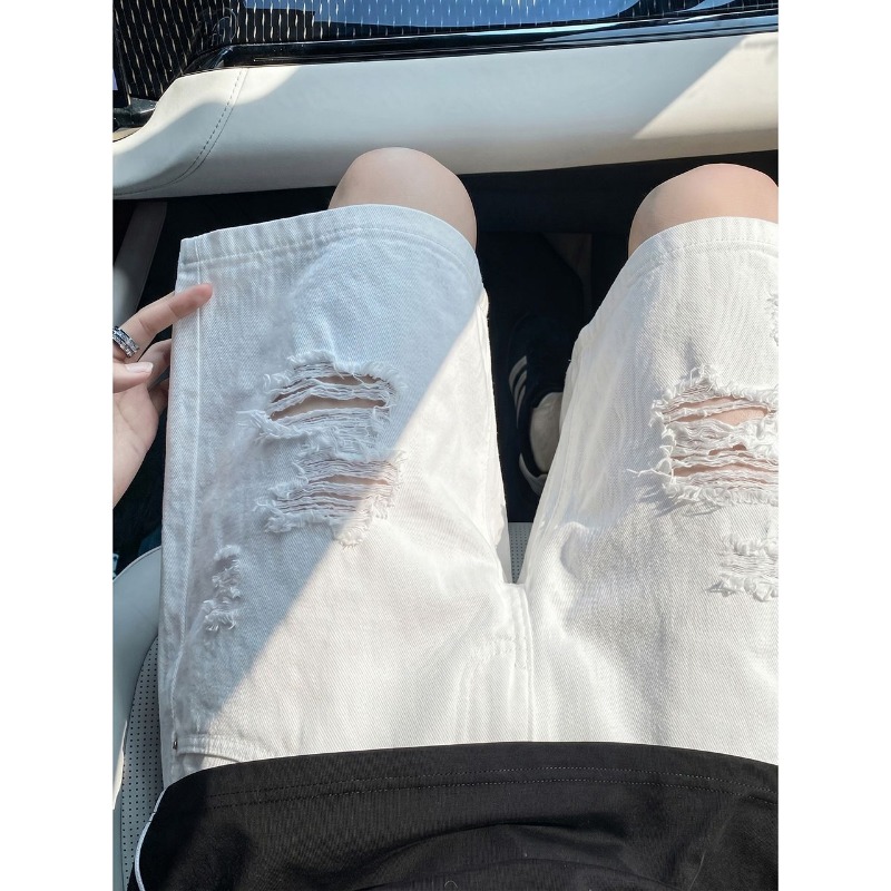 Shorts en jean déchirés et eff - Shorts Denim Frayed avis et prix