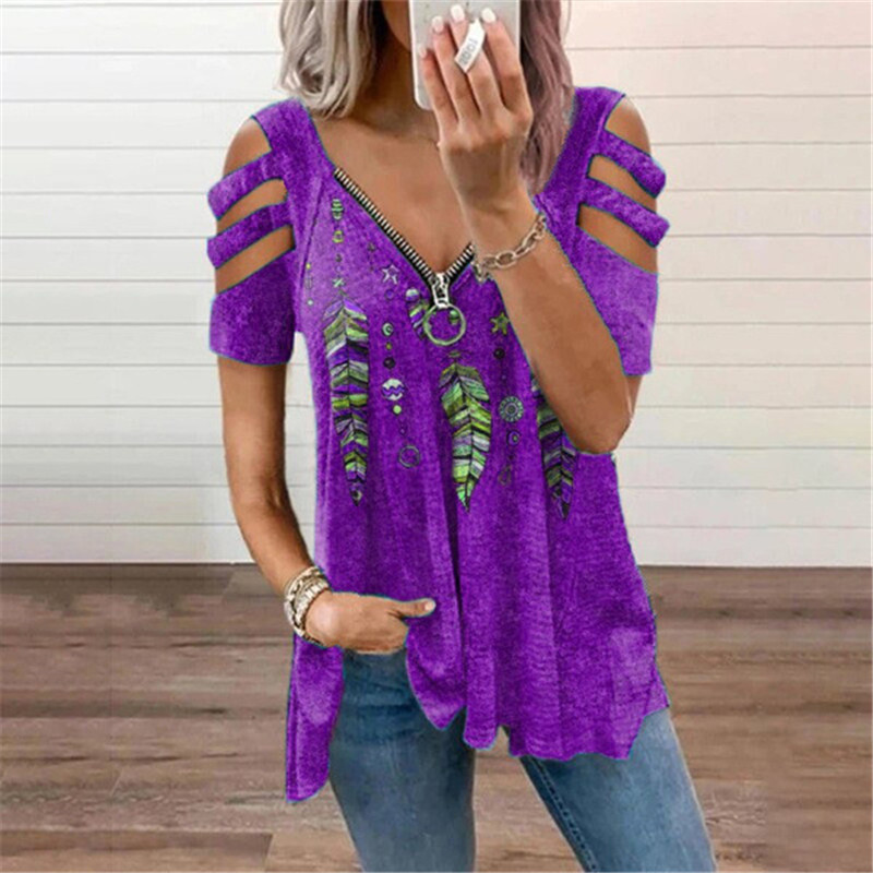 Chemisier imprimé léopard à fe - Blouse Off Shoulder avis et prix