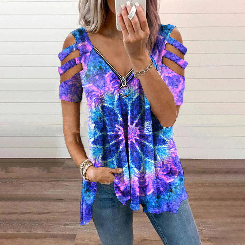 Chemisier imprimé léopard à fe - Blouse Off Shoulder avis et prix