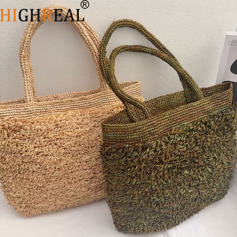 Sac de luxe en paille de raphi - Crochet Bag Raffia avis et prix
