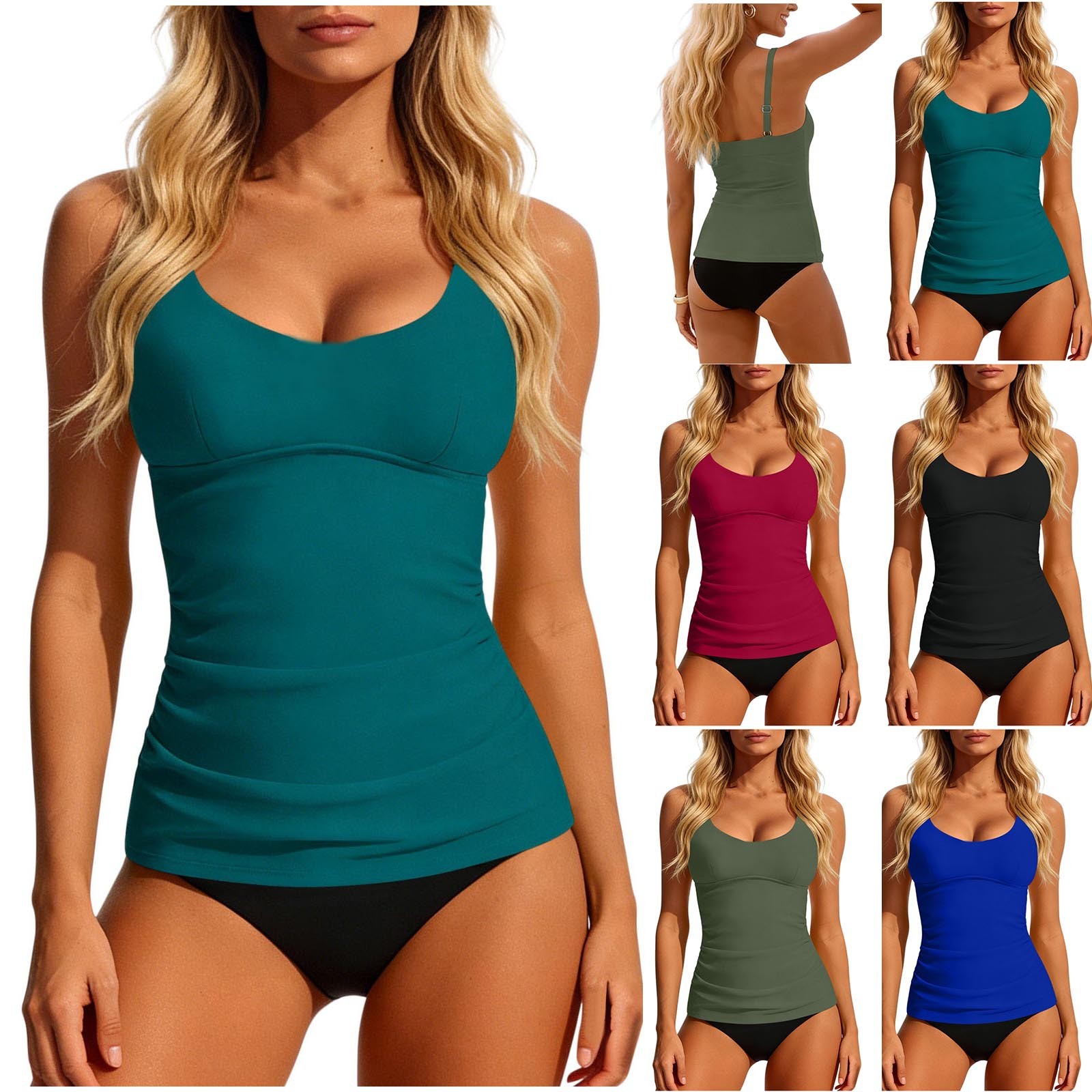 Tankini femme 2026, haut de ta - Swimsuit Bikini Ruched avis et prix