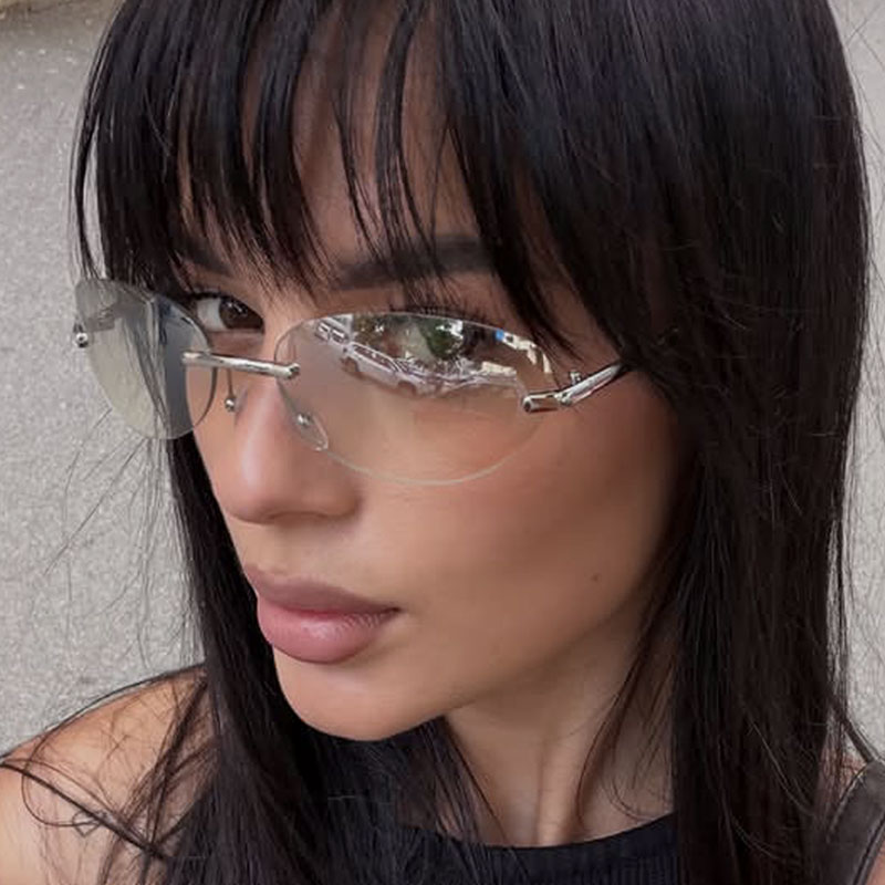 Lunettes de soleil ovales sans - Sunglasses Cat Eye avis et prix
