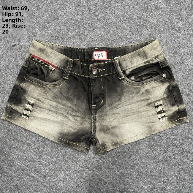 Taille basse Denim pantalons c - Shorts Denim Frayed avis et prix